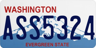 WA license plate ASS5324