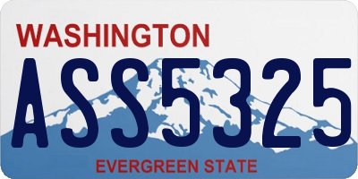 WA license plate ASS5325