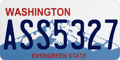 WA license plate ASS5327