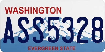 WA license plate ASS5328