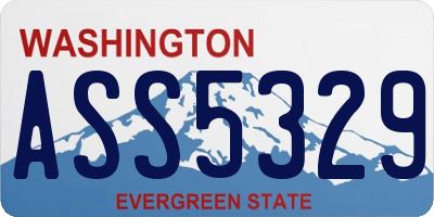 WA license plate ASS5329