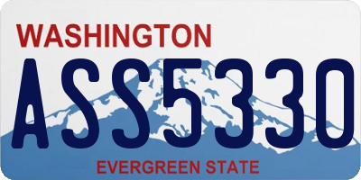 WA license plate ASS5330