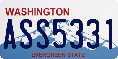 WA license plate ASS5331