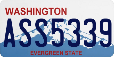 WA license plate ASS5339