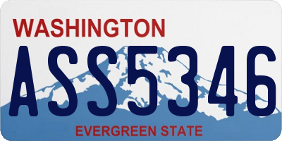 WA license plate ASS5346