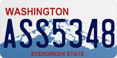 WA license plate ASS5348