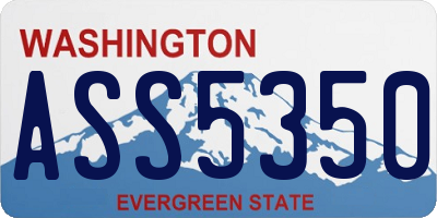 WA license plate ASS5350