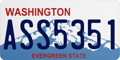 WA license plate ASS5351