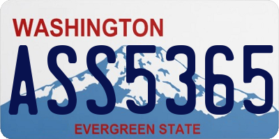 WA license plate ASS5365