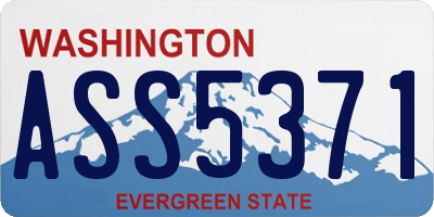 WA license plate ASS5371