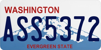 WA license plate ASS5372