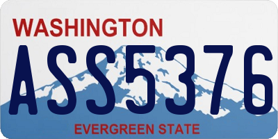 WA license plate ASS5376