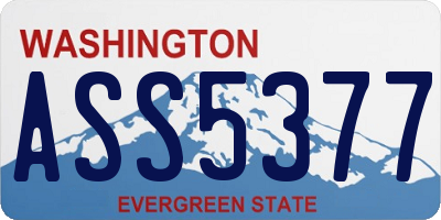 WA license plate ASS5377