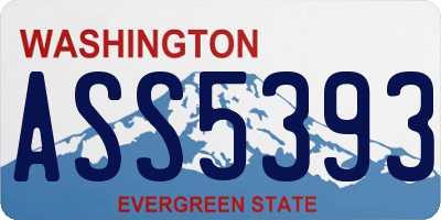 WA license plate ASS5393