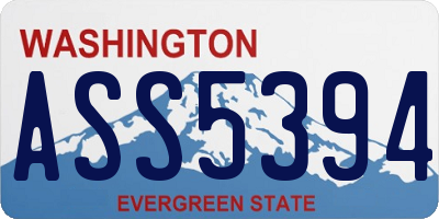 WA license plate ASS5394