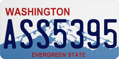 WA license plate ASS5395