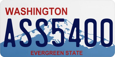 WA license plate ASS5400
