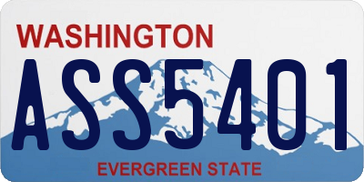 WA license plate ASS5401