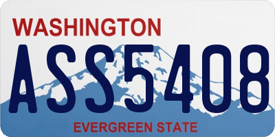 WA license plate ASS5408