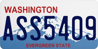 WA license plate ASS5409