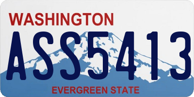 WA license plate ASS5413