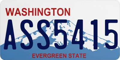 WA license plate ASS5415