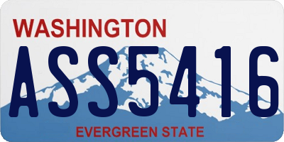 WA license plate ASS5416