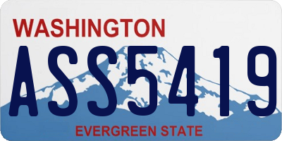 WA license plate ASS5419