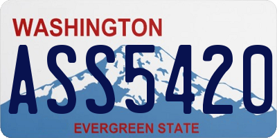 WA license plate ASS5420
