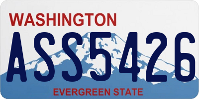 WA license plate ASS5426