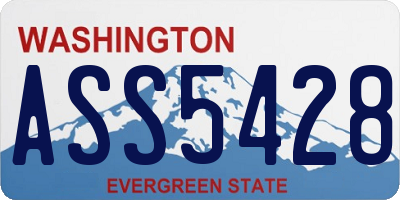 WA license plate ASS5428