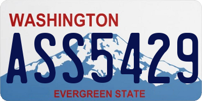 WA license plate ASS5429