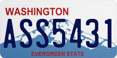 WA license plate ASS5431