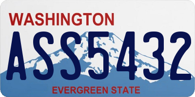 WA license plate ASS5432