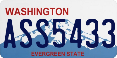 WA license plate ASS5433