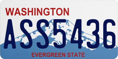 WA license plate ASS5436