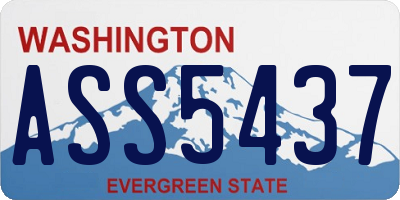 WA license plate ASS5437