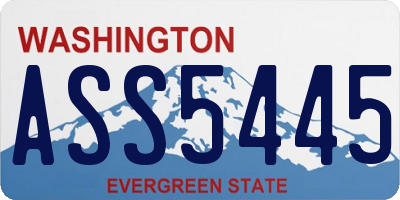 WA license plate ASS5445