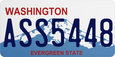 WA license plate ASS5448