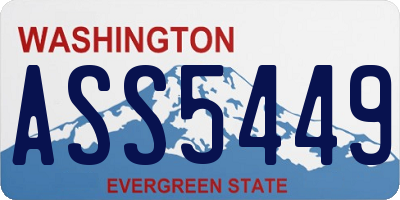 WA license plate ASS5449