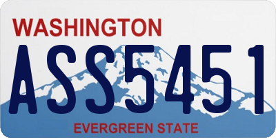 WA license plate ASS5451