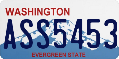 WA license plate ASS5453