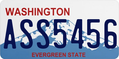 WA license plate ASS5456