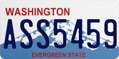 WA license plate ASS5459