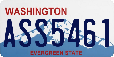 WA license plate ASS5461
