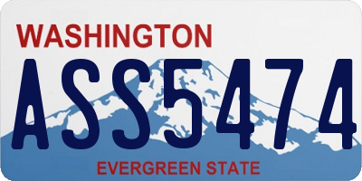 WA license plate ASS5474