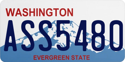 WA license plate ASS5480