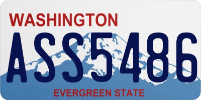 WA license plate ASS5486