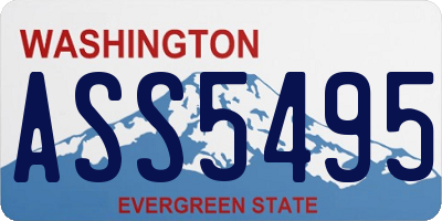 WA license plate ASS5495