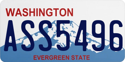 WA license plate ASS5496